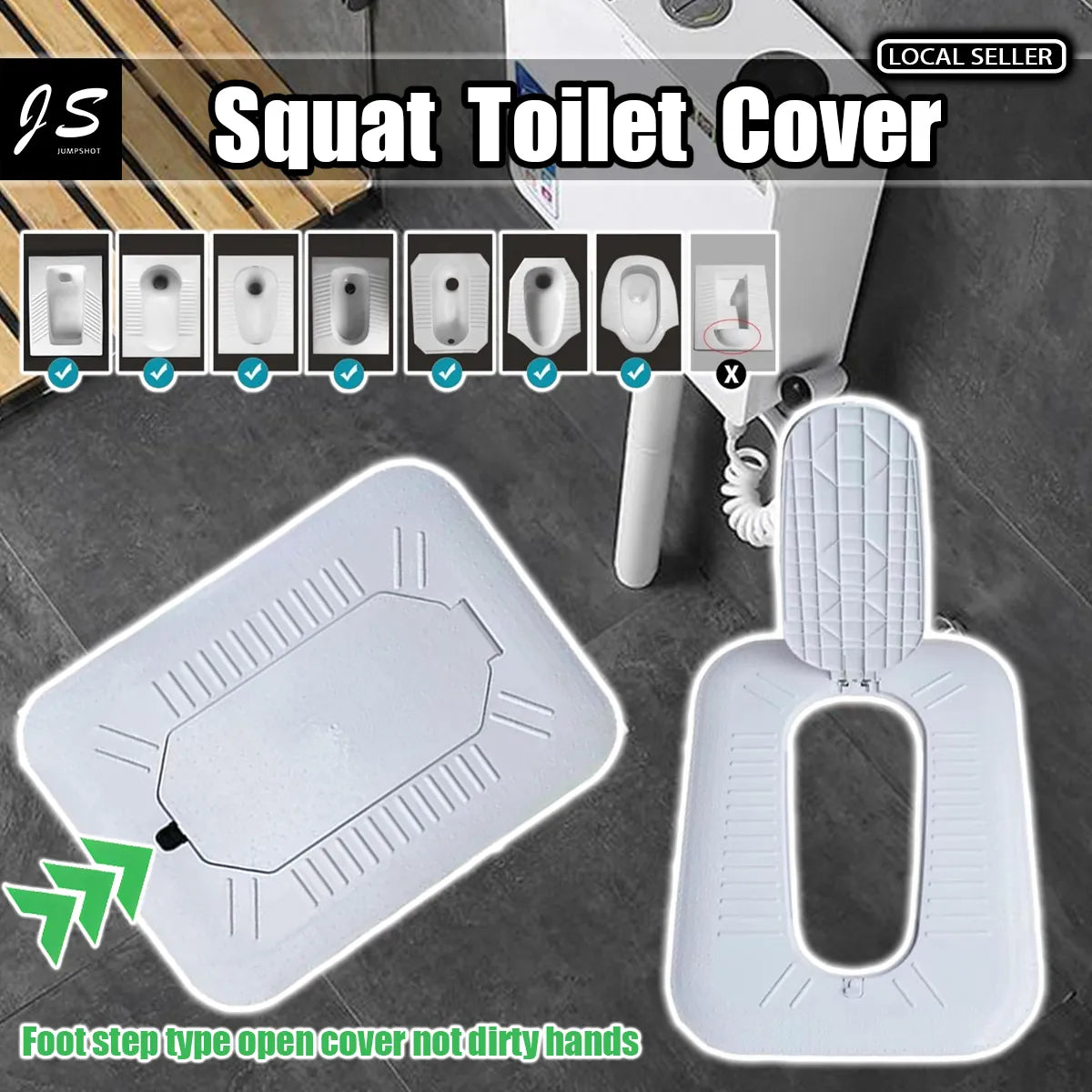Fully Enclosed Squat Toilet Cover