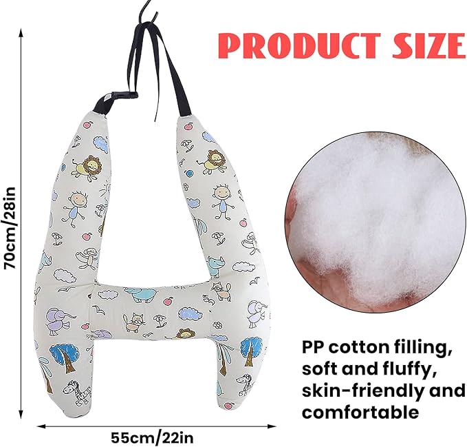 H-Shape Car Seat Pillow for Kids