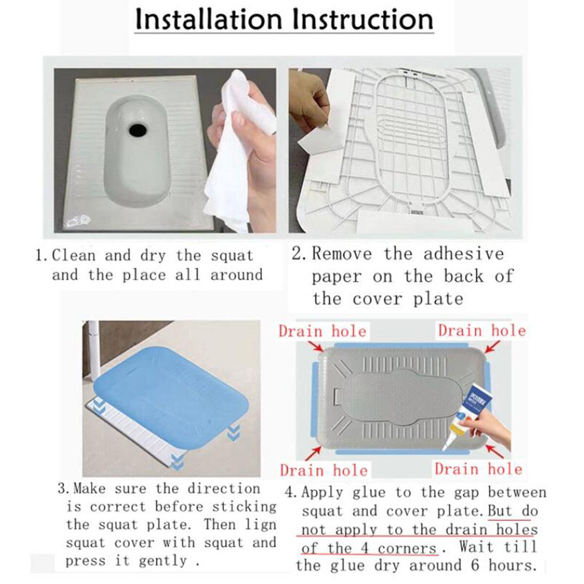 Fully Enclosed Squat Toilet Cover
