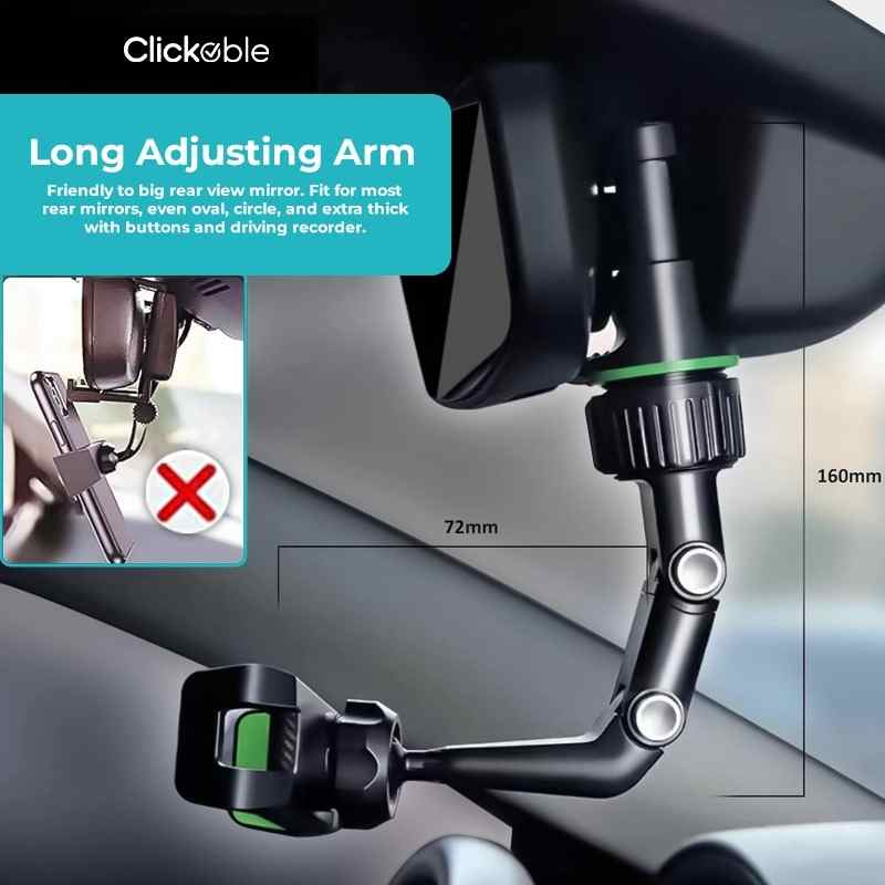 Rearview Clip 360 Rotating Mobile Holder