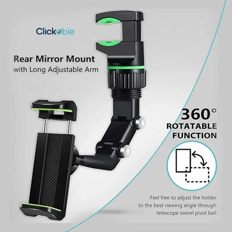 Rearview Clip 360 Rotating Mobile Holder