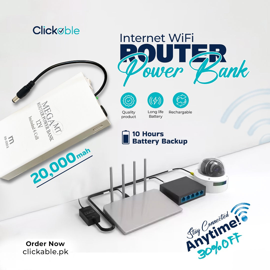 12W WiFi Router Power Bank – Clickable.pk