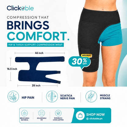 Hip & Thigh Support Compression Wrap