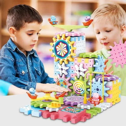 Electric Building Block Gear Toy Set