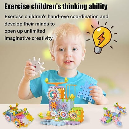 Electric Building Block Gear Toy Set