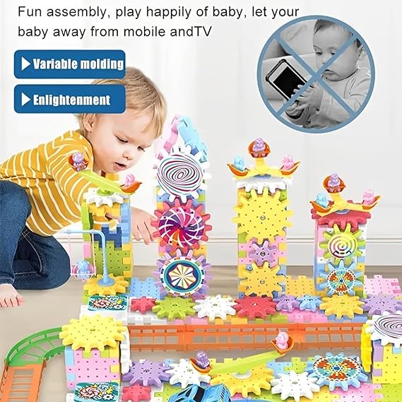 Electric Building Block Gear Toy Set