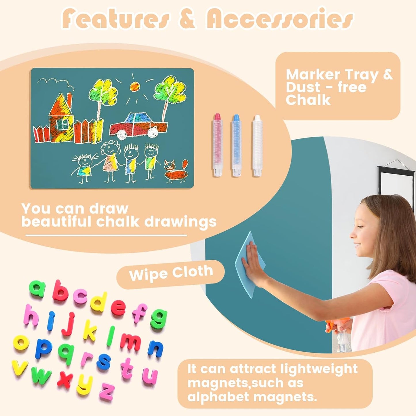 Magnetic Chalkboard Wall Sticker