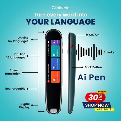 AI Pen Reading & Translation in 100 Languages