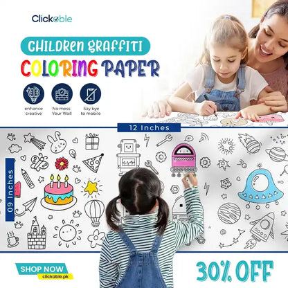 Children Graffiti Coloring Paper