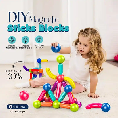 DIY Magnetic Sticks Blocks