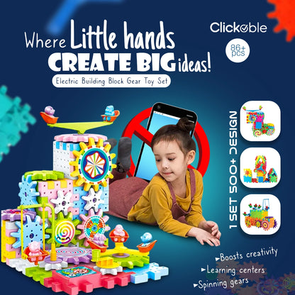 Electric Building Block Gear Toy Set