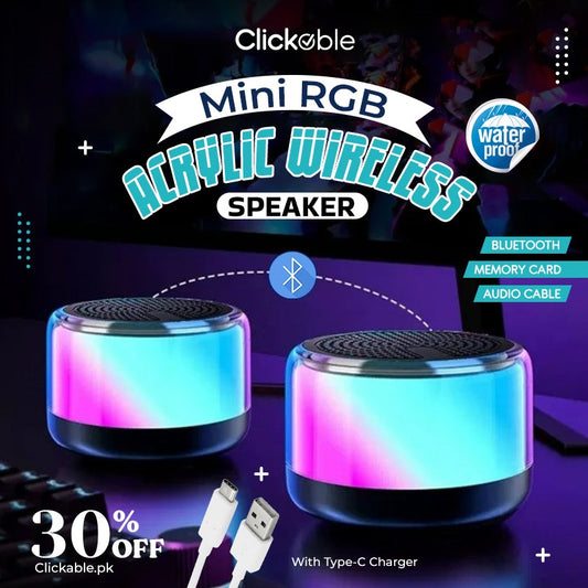 Mini RGB Acrylic Wireless Speaker