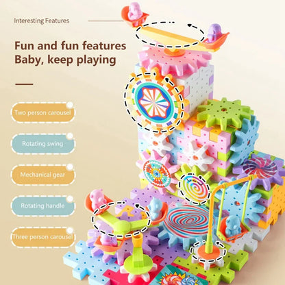 Electric Building Block Gear Toy Set